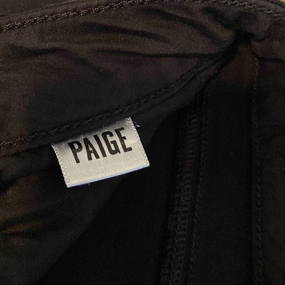 Paige Hoxton Ankle Jacqueline in Black Shadow high rise raw hem Sz 28 - Picture 8 of 16